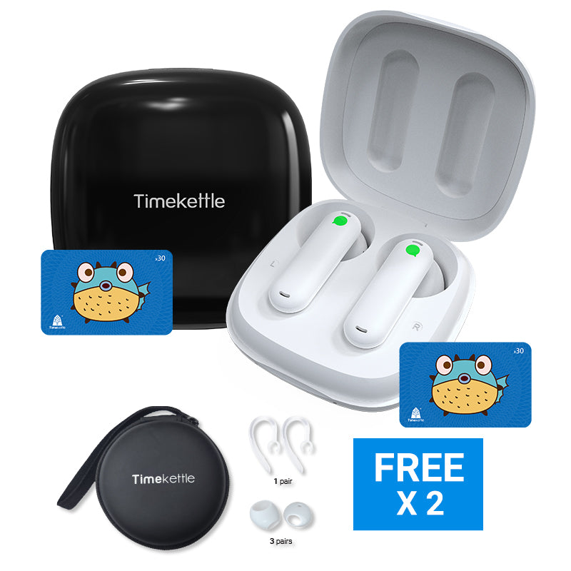 Timekettle WT2 Plus AI Instant Translator Earbuds iOS Android- White - NEW