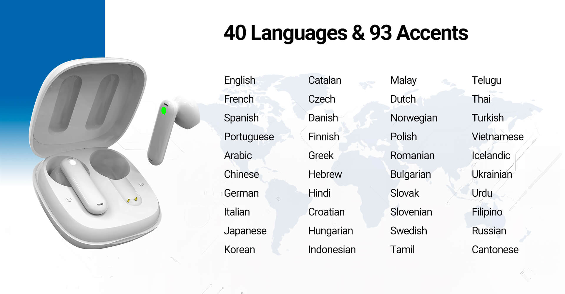 Timekettle WT2 Plus AI Translator Earbuds 36 Languages 84 Accents  192644000017